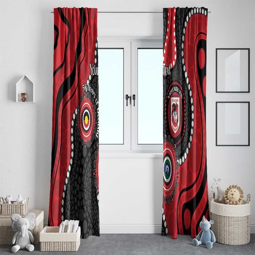 Dragons NAIDOC Week 2026 Personalised Window Curtain 50 Years of Deadly Aboriginal Art