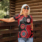 Dragons NAIDOC Week 2026 Personalised Women Polo Shirt 50 Years of Deadly Aboriginal Art