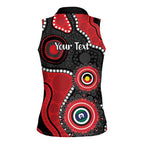 Dragons NAIDOC Week 2026 Personalised Women Sleeveless Polo Shirt 50 Years of Deadly Aboriginal Art
