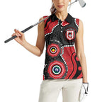 Dragons NAIDOC Week 2026 Personalised Women Sleeveless Polo Shirt 50 Years of Deadly Aboriginal Art