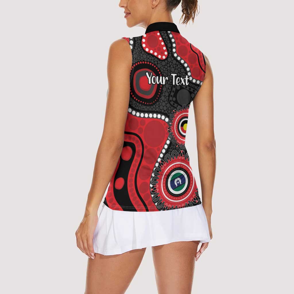 Dragons NAIDOC Week 2026 Personalised Women Sleeveless Polo Shirt 50 Years of Deadly Aboriginal Art