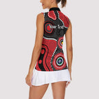 Dragons NAIDOC Week 2026 Personalised Women Sleeveless Polo Shirt 50 Years of Deadly Aboriginal Art