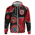 Dragons NAIDOC Week 2026 Personalised Zip Hoodie 50 Years of Deadly Aboriginal Art