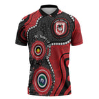 Dragons NAIDOC Week 2026 Personalised Zipper Polo Shirt 50 Years of Deadly Aboriginal Art