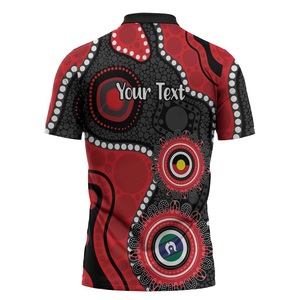 Dragons NAIDOC Week 2026 Personalised Zipper Polo Shirt 50 Years of Deadly Aboriginal Art