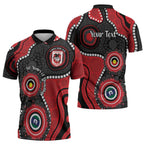 Dragons NAIDOC Week 2026 Personalised Zipper Polo Shirt 50 Years of Deadly Aboriginal Art
