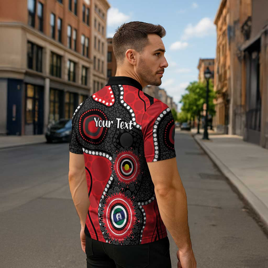 Dragons NAIDOC Week 2026 Personalised Zipper Polo Shirt 50 Years of Deadly Aboriginal Art