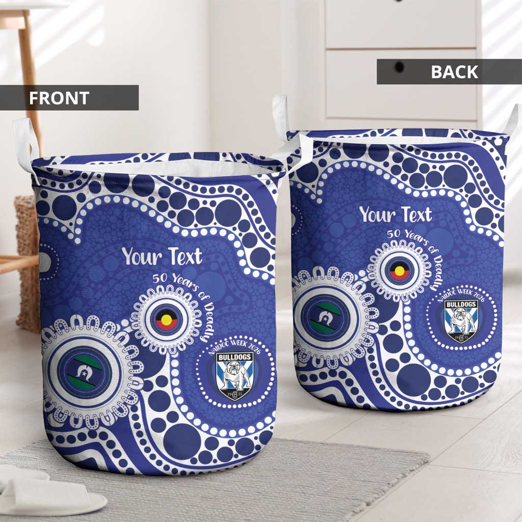 Bulldogs NAIDOC Week 2026 Personalised Laundry Basket 50 Years of Deadly Aboriginal Art