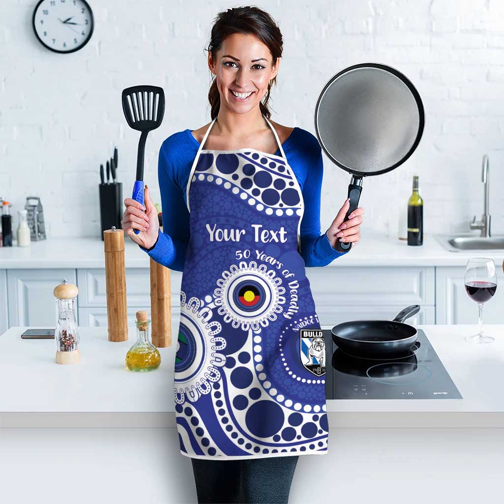 Bulldogs NAIDOC Week 2026 Personalised Apron 50 Years of Deadly Aboriginal Art
