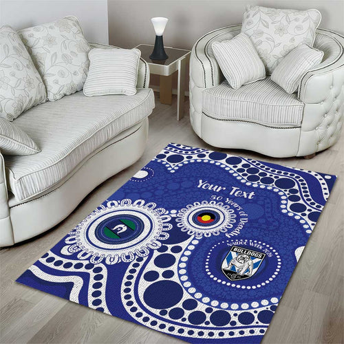 Bulldogs NAIDOC Week 2026 Personalised Area Rug 50 Years of Deadly Aboriginal Art