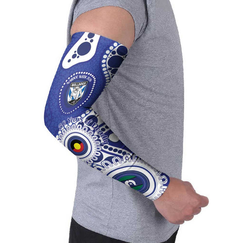 Bulldogs NAIDOC Week 2026 Personalised Arm Sleeves 50 Years of Deadly Aboriginal Art