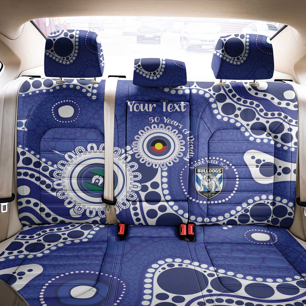Bulldogs NAIDOC Week 2026 Personalised Back Car Seat Cover 50 Years of Deadly Aboriginal Art