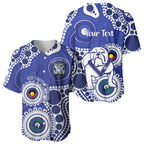 Bulldogs NAIDOC Week 2026 Personalised Baseball Jersey 50 Years of Deadly Aboriginal Art
