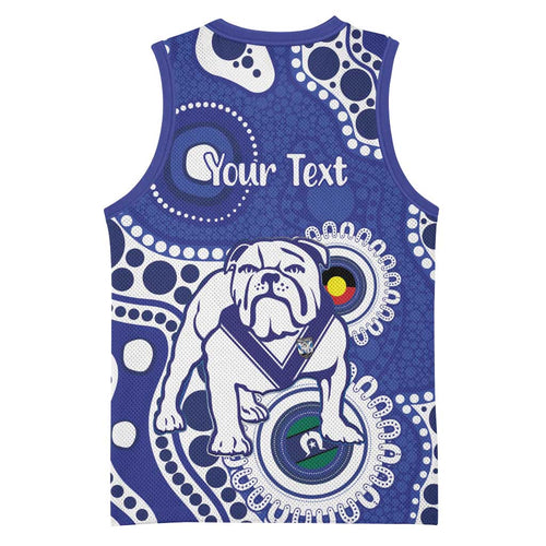 Bulldogs NAIDOC Week 2026 Personalised Basketball Jersey 50 Years of Deadly Aboriginal Art