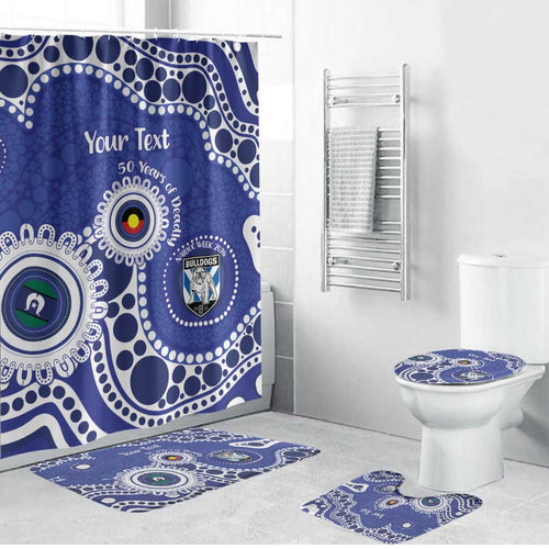 Bulldogs NAIDOC Week 2026 Personalised Bathroom Set 50 Years of Deadly Aboriginal Art