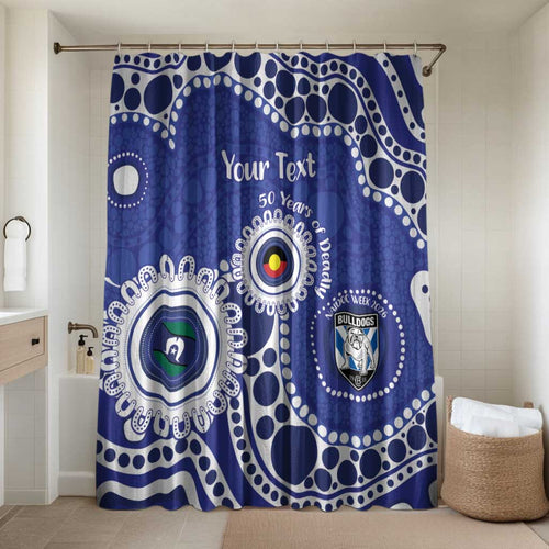 Bulldogs NAIDOC Week 2026 Personalised Bathroom Set 50 Years of Deadly Aboriginal Art