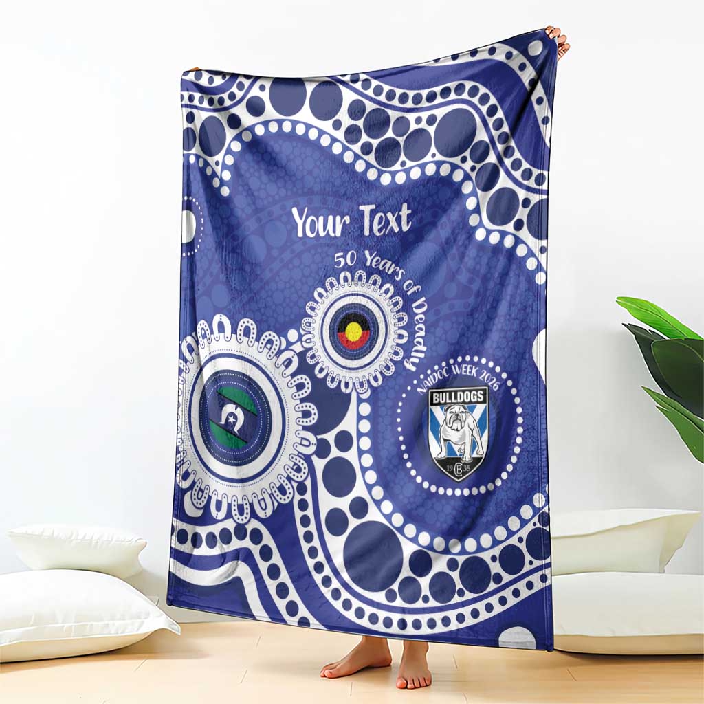 Bulldogs NAIDOC Week 2026 Personalised Blanket 50 Years of Deadly Aboriginal Art