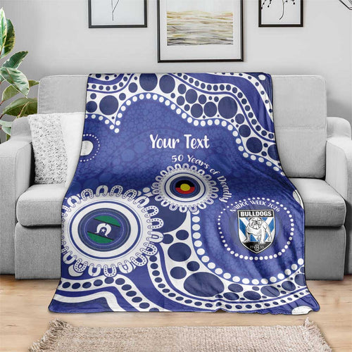 Bulldogs NAIDOC Week 2026 Personalised Blanket 50 Years of Deadly Aboriginal Art