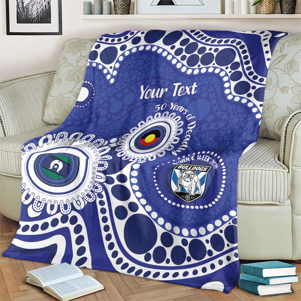 Bulldogs NAIDOC Week 2026 Personalised Blanket 50 Years of Deadly Aboriginal Art