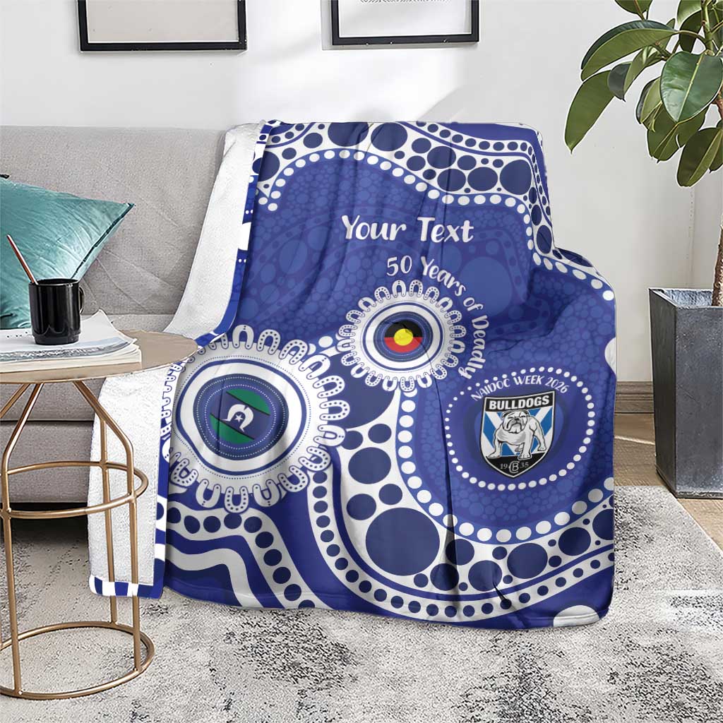 Bulldogs NAIDOC Week 2026 Personalised Blanket 50 Years of Deadly Aboriginal Art