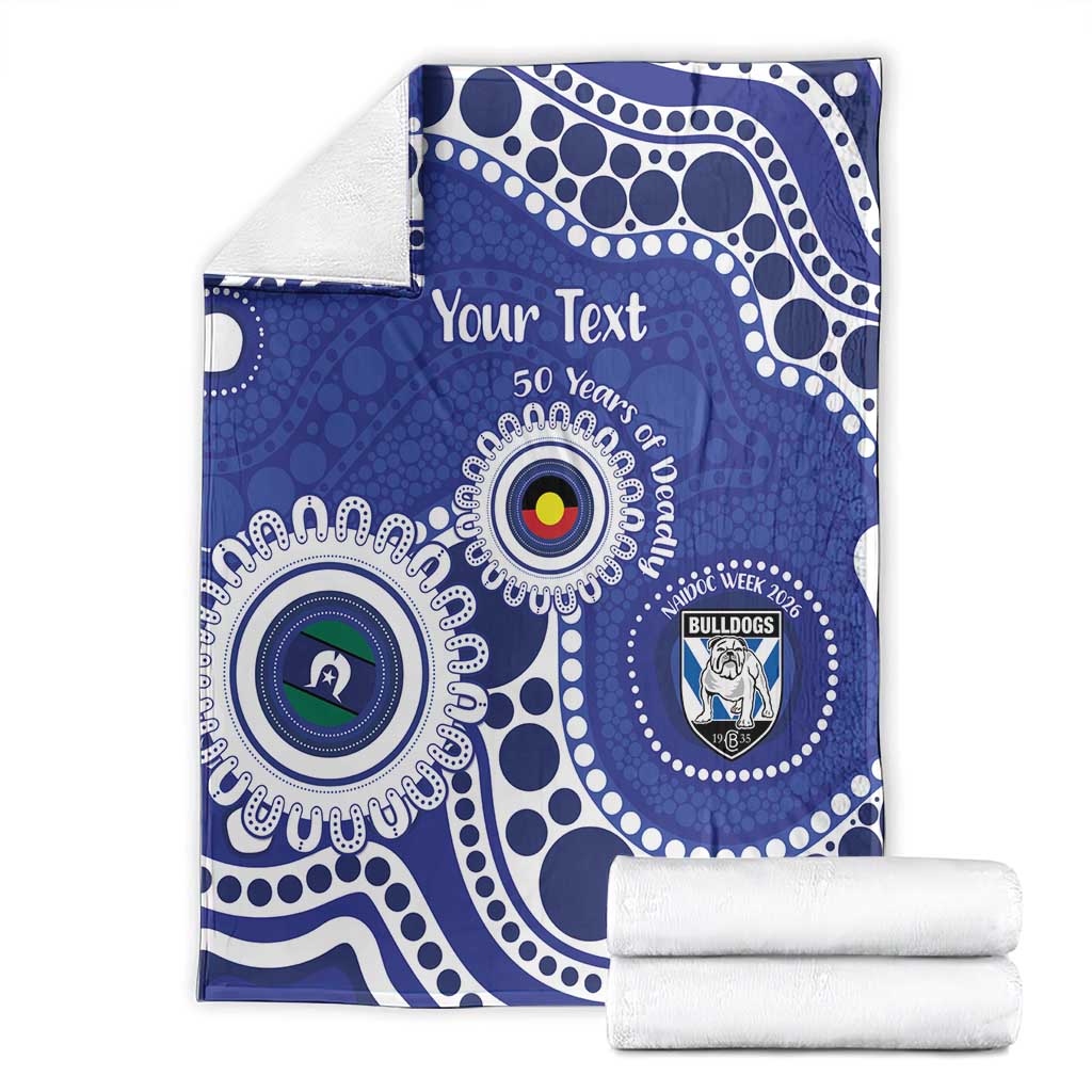 Bulldogs NAIDOC Week 2026 Personalised Blanket 50 Years of Deadly Aboriginal Art