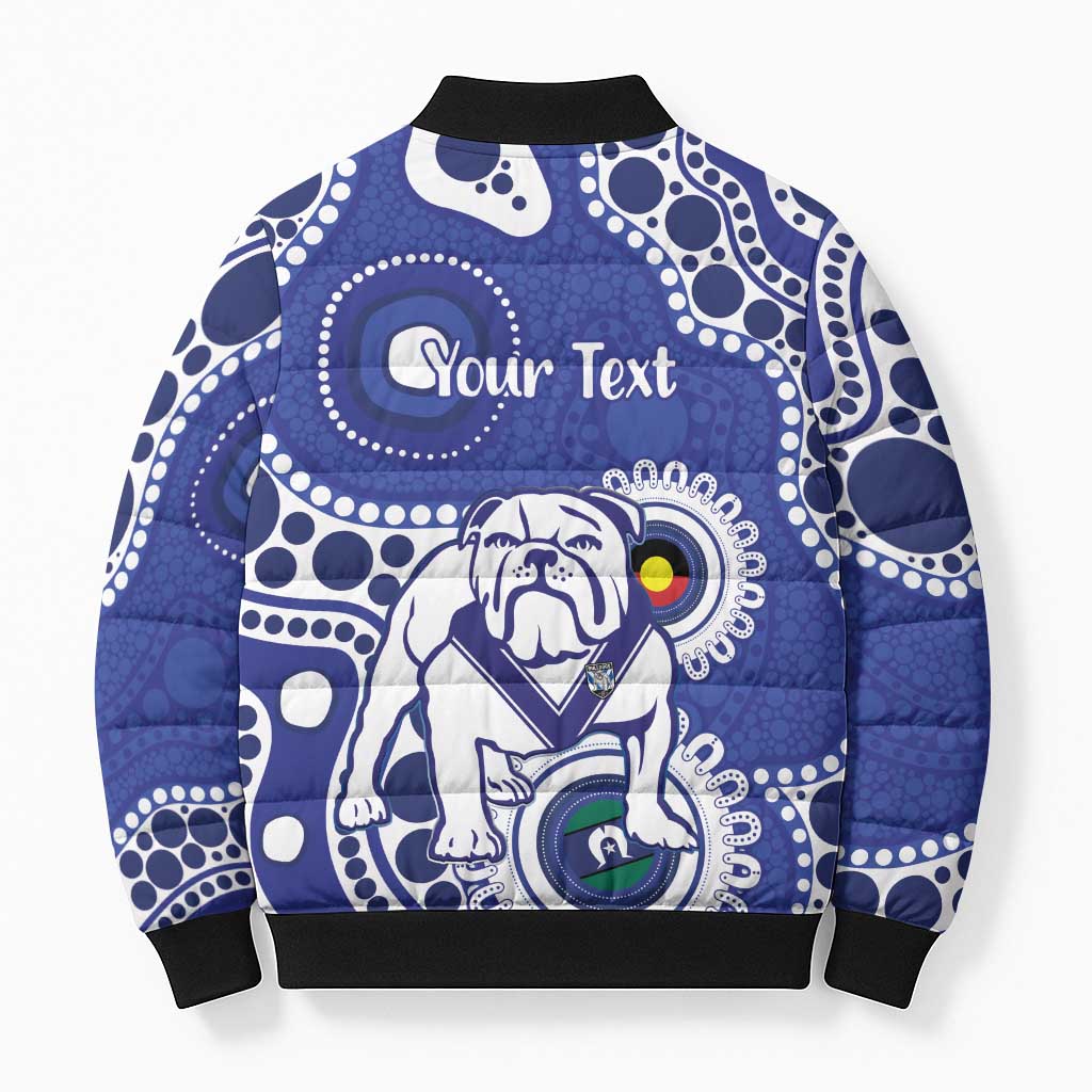 Bulldogs NAIDOC Week 2026 Personalised Bomber Puffer Jacket 50 Years of Deadly Aboriginal Art