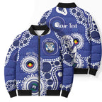 Bulldogs NAIDOC Week 2026 Personalised Bomber Puffer Jacket 50 Years of Deadly Aboriginal Art