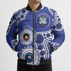 Bulldogs NAIDOC Week 2026 Personalised Bomber Puffer Jacket 50 Years of Deadly Aboriginal Art