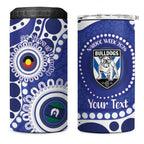 Bulldogs NAIDOC Week 2026 Personalised 4 in 1 Can Cooler Tumbler 50 Years of Deadly Aboriginal Art