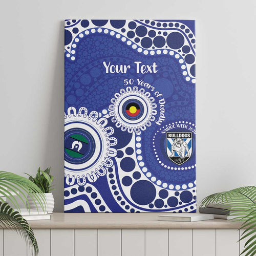 Bulldogs NAIDOC Week 2026 Personalised Canvas Wall Art 50 Years of Deadly Aboriginal Art