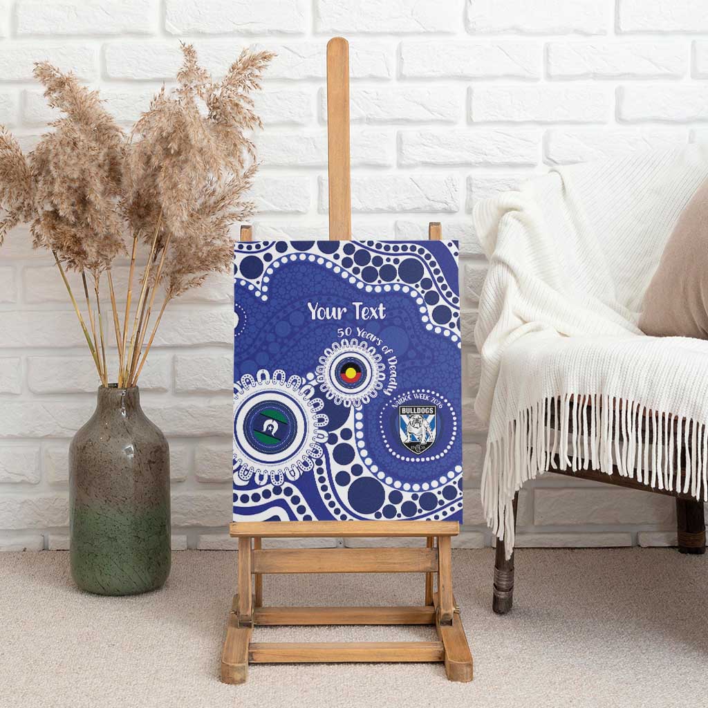 Bulldogs NAIDOC Week 2026 Personalised Canvas Wall Art 50 Years of Deadly Aboriginal Art