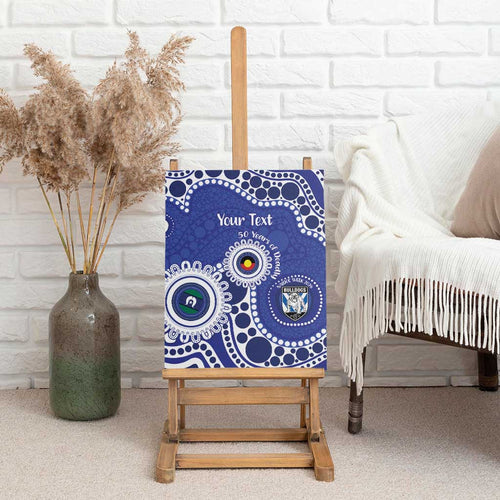 Bulldogs NAIDOC Week 2026 Personalised Canvas Wall Art 50 Years of Deadly Aboriginal Art