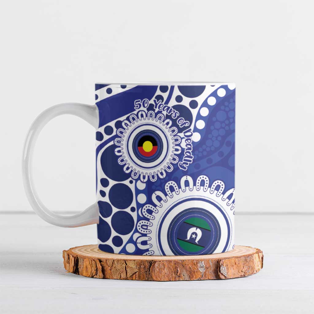 Bulldogs NAIDOC Week 2026 Personalised Ceramic Mug 50 Years of Deadly Aboriginal Art