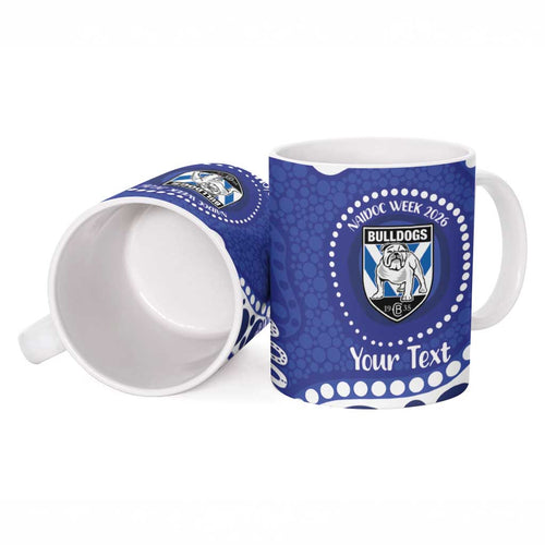 Bulldogs NAIDOC Week 2026 Personalised Ceramic Mug 50 Years of Deadly Aboriginal Art
