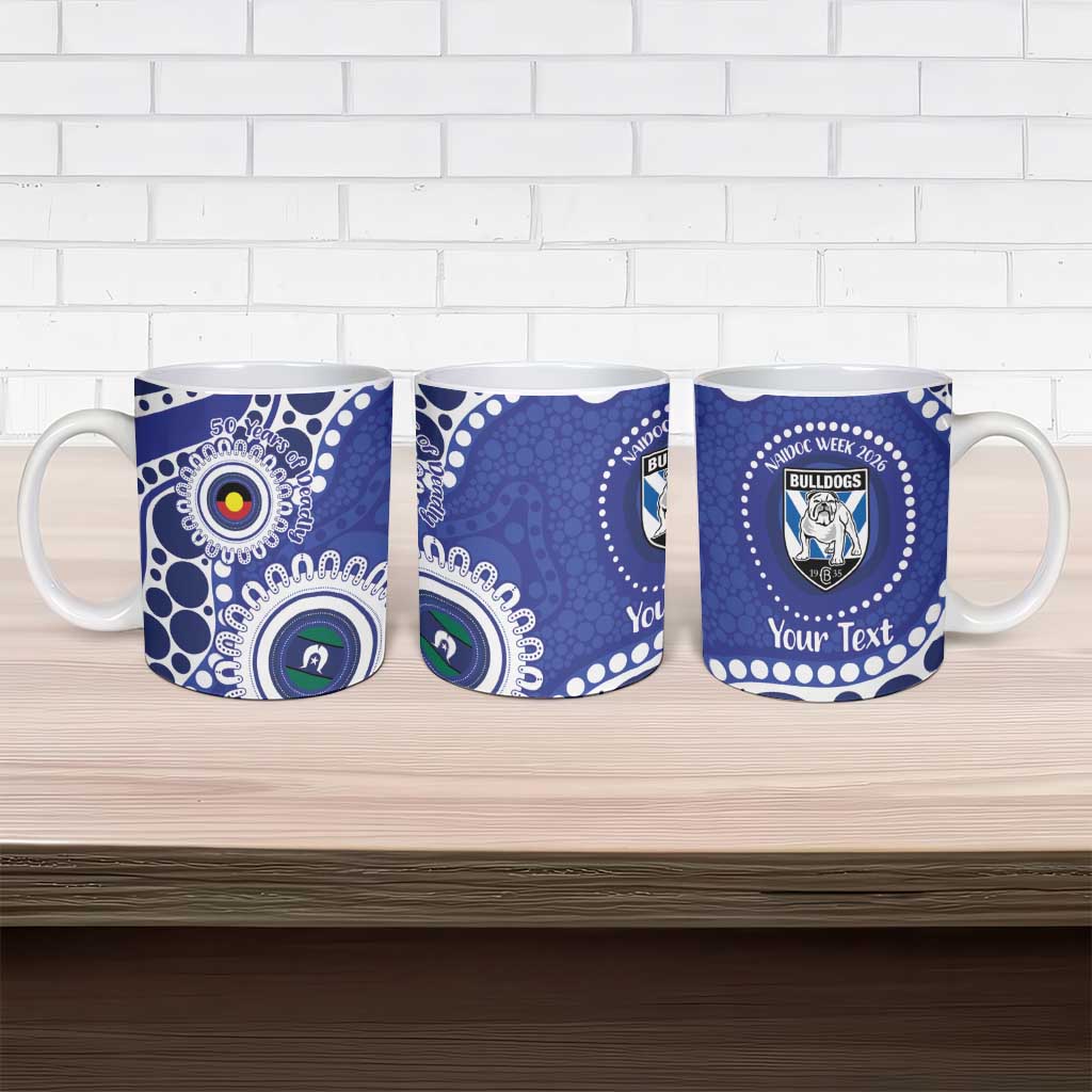 Bulldogs NAIDOC Week 2026 Personalised Ceramic Mug 50 Years of Deadly Aboriginal Art