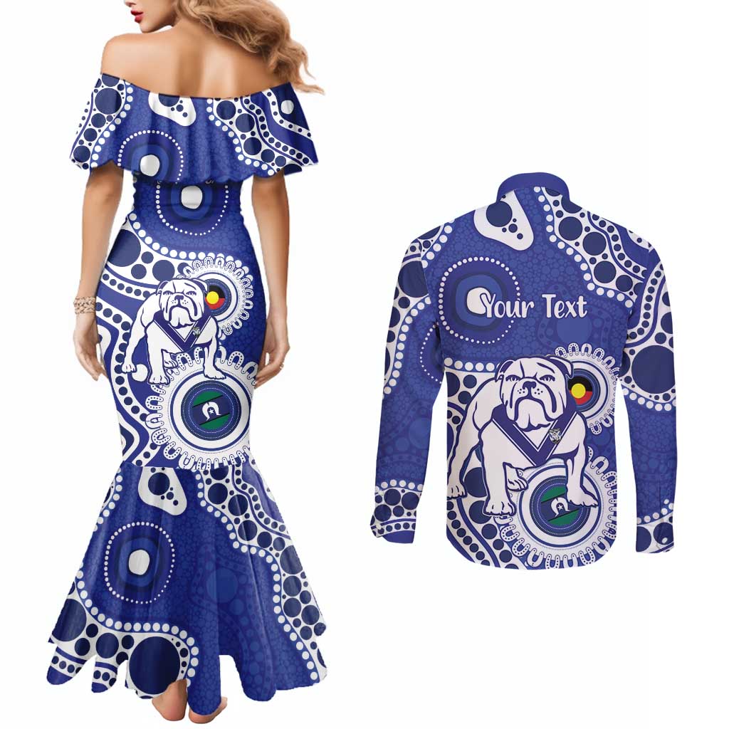 Bulldogs NAIDOC Week 2026 Personalised Couples Matching Mermaid Dress and Long Sleeve Button Shirt 50 Years of Deadly Aboriginal Art