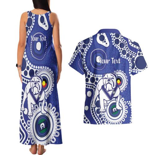 Bulldogs NAIDOC Week 2026 Personalised Couples Matching Tank Maxi Dress and Hawaiian Shirt 50 Years of Deadly Aboriginal Art