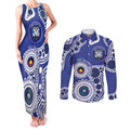 Bulldogs NAIDOC Week 2026 Personalised Couples Matching Tank Maxi Dress and Long Sleeve Button Shirt 50 Years of Deadly Aboriginal Art
