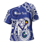 Bulldogs NAIDOC Week 2026 Personalised Cross Shoulder Shirt 50 Years of Deadly Aboriginal Art