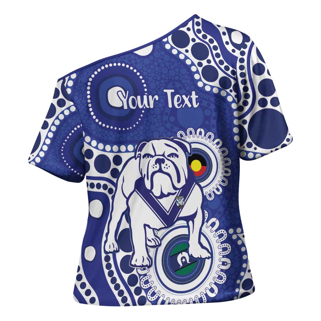 Bulldogs NAIDOC Week 2026 Personalised Cross Shoulder Shirt 50 Years of Deadly Aboriginal Art