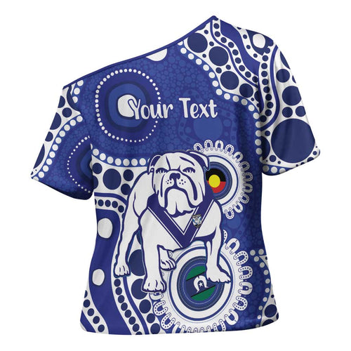 Bulldogs NAIDOC Week 2026 Personalised Cross Shoulder Shirt 50 Years of Deadly Aboriginal Art