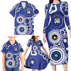Bulldogs NAIDOC Week 2026 Personalised Family Matching Long Sleeve Bodycon Dress and Hawaiian Shirt 50 Years of Deadly Aboriginal Art
