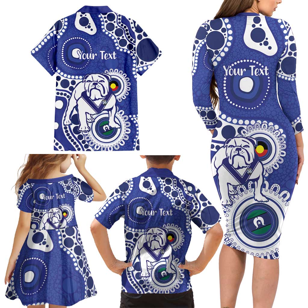 Bulldogs NAIDOC Week 2026 Personalised Family Matching Long Sleeve Bodycon Dress and Hawaiian Shirt 50 Years of Deadly Aboriginal Art