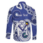 Bulldogs NAIDOC Week 2026 Personalised Family Matching Long Sleeve Bodycon Dress and Hawaiian Shirt 50 Years of Deadly Aboriginal Art