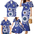 Bulldogs NAIDOC Week 2026 Personalised Family Matching Mermaid Dress and Hawaiian Shirt 50 Years of Deadly Aboriginal Art