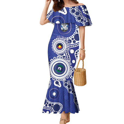 Bulldogs NAIDOC Week 2026 Personalised Family Matching Mermaid Dress and Hawaiian Shirt 50 Years of Deadly Aboriginal Art