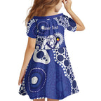 Bulldogs NAIDOC Week 2026 Personalised Family Matching Off The Shoulder Long Sleeve Dress and Hawaiian Shirt 50 Years of Deadly Aboriginal Art