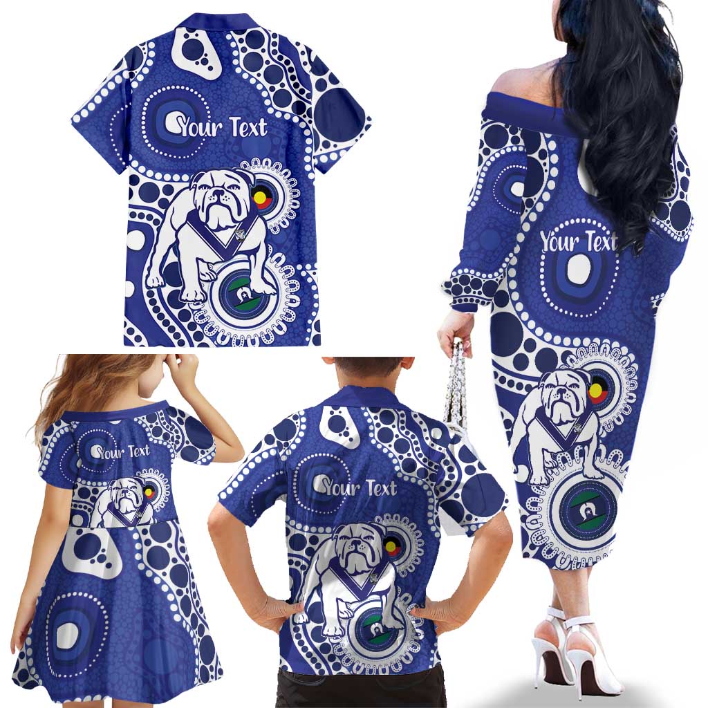 Bulldogs NAIDOC Week 2026 Personalised Family Matching Off The Shoulder Long Sleeve Dress and Hawaiian Shirt 50 Years of Deadly Aboriginal Art