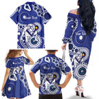 Bulldogs NAIDOC Week 2026 Personalised Family Matching Off The Shoulder Long Sleeve Dress and Hawaiian Shirt 50 Years of Deadly Aboriginal Art