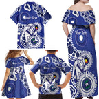 Bulldogs NAIDOC Week 2026 Personalised Family Matching Off Shoulder Maxi Dress and Hawaiian Shirt 50 Years of Deadly Aboriginal Art